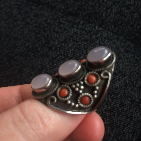 925 stamped statement silver ring - Picture 4 of 8